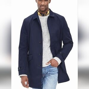 Banana Republic Navy Blue Fleece Lined Trench Coat